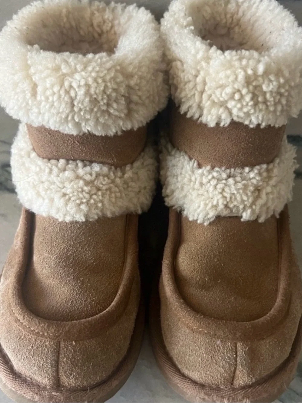 UGG Ultra Mini Fluff Shearling Boots
